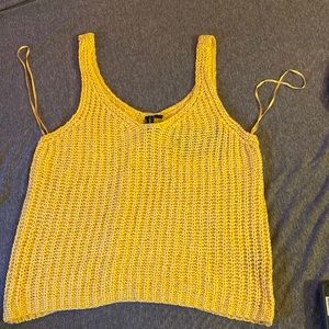 YELLOW KNITTED TANK TOP